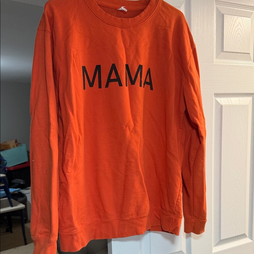 Women's Orange 'MAMA' Sweatshirt